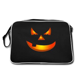 Joyeux Halloween Visage de citrouille - Sac Retro - noir/blanc - Dos
