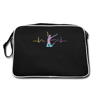 Gymnastikreifen Rhythmische Sportgymnastik - Retro Tasche - Schwarz/Weiß - Hinten