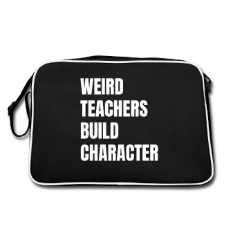 Weird Teachers Funny School Teachers - Retro Bag - black/white - Back