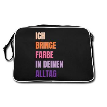 J’amène Peintre de peinture Papa Vernisseur - Sac Retro - noir/blanc - Dos