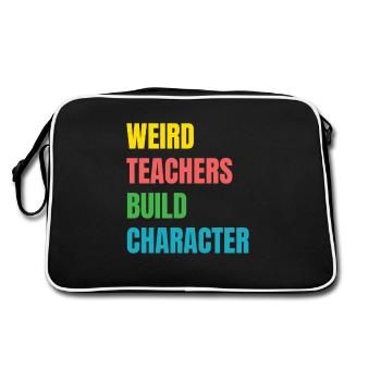 Weird Teachers Build Character Teacher - Retro Bag - black/white - Back