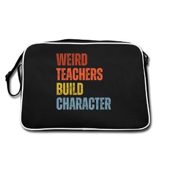 Weird Teachers Funny School Teachers - Retro Bag - black/white - Back