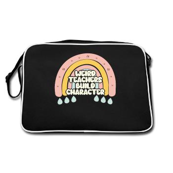 Weird Teachers Funny School Teachers - Retro Bag - black/white - Back