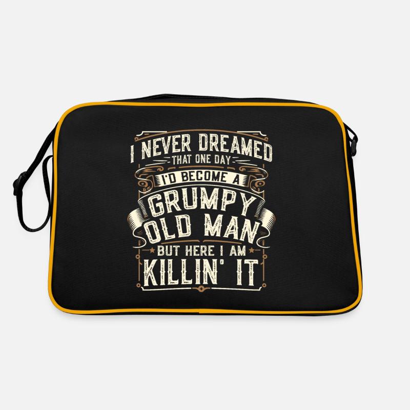 Opa Großvater Spruch Humor Become A Grumpy Old Man Retro Tasche