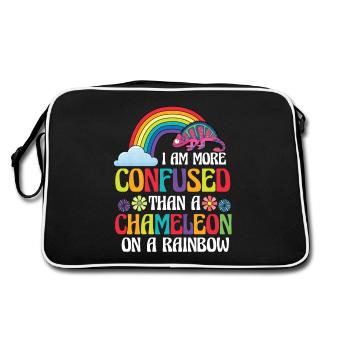 Je suis plus confus qu’un caméléon - Sac Retro - noir/blanc - Dos