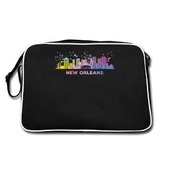 Skyline de la Nouvelle-Orléans Nouvelle-Orléans - Sac Retro - noir/blanc - Dos