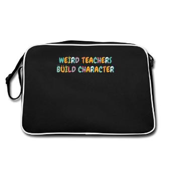 Weird Teachers Build Character Teacher - Retro Bag - black/white - Back
