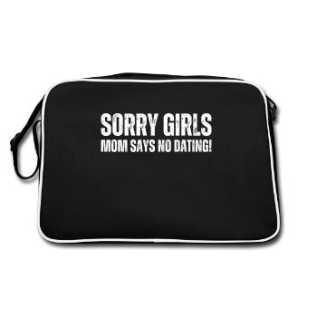 Sorry Girls Maman dit NoDate Baby Shower - Sac Retro - noir/blanc - Dos