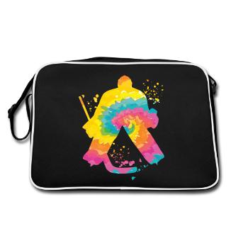 Eishockeyspieler Jungen Eishockey - Retro Tasche - Schwarz/Weiß - Hinten