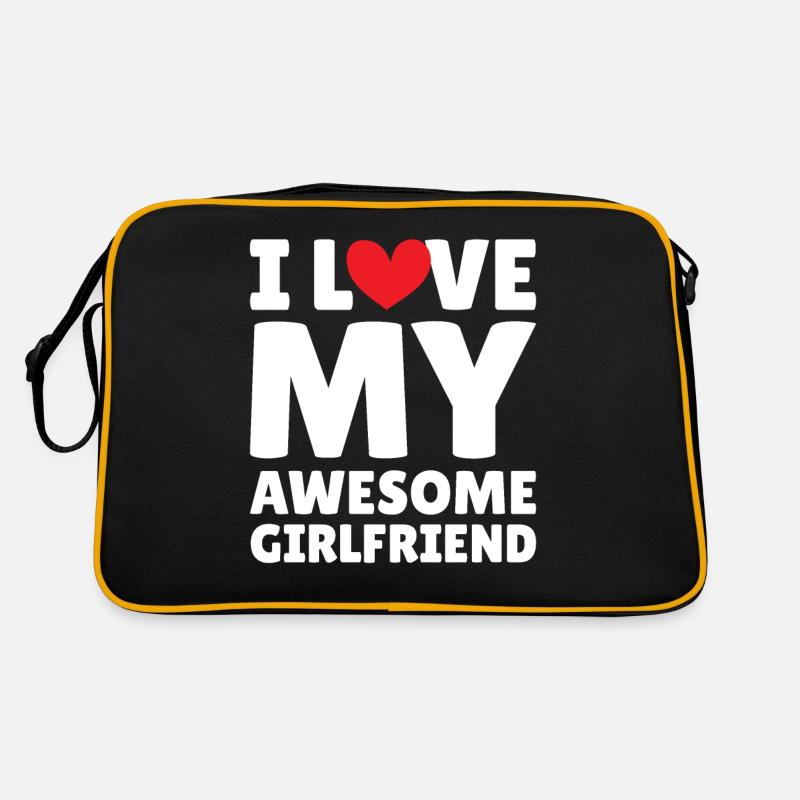 Couples Love Heart Friend Gift Idea Relationship Retro Bag