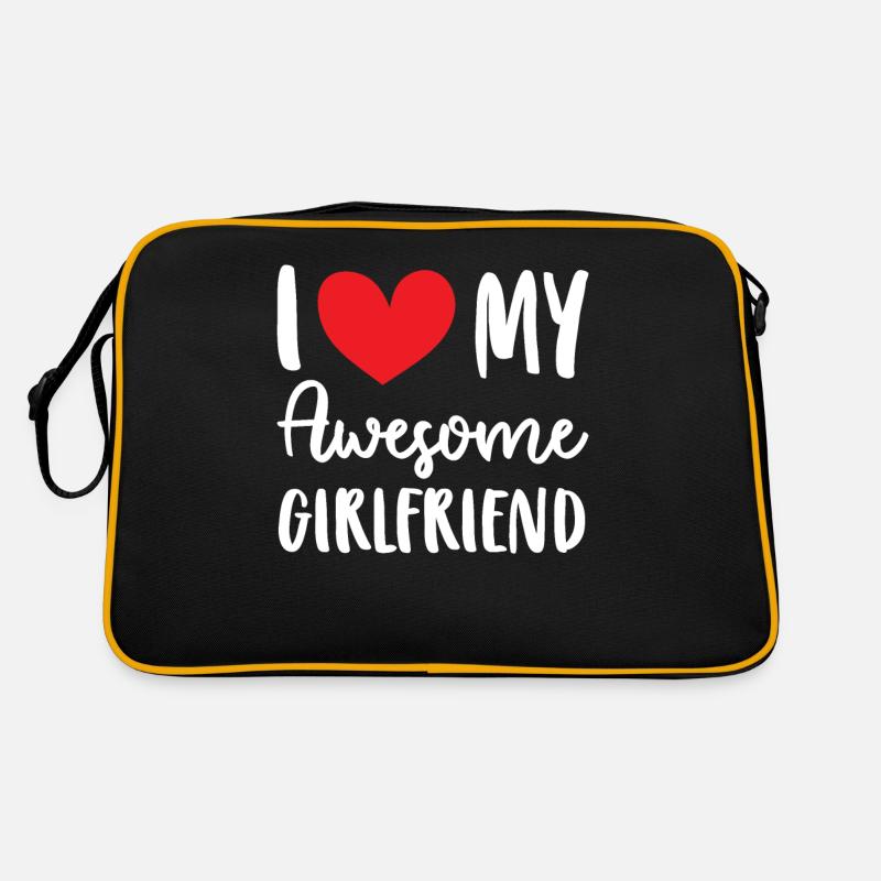 Couples Love Heart Friend Gift Idea Relationship Retro Bag