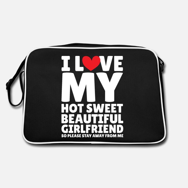 J’aime ma copine Couples Love idée cadeau Sac Retro