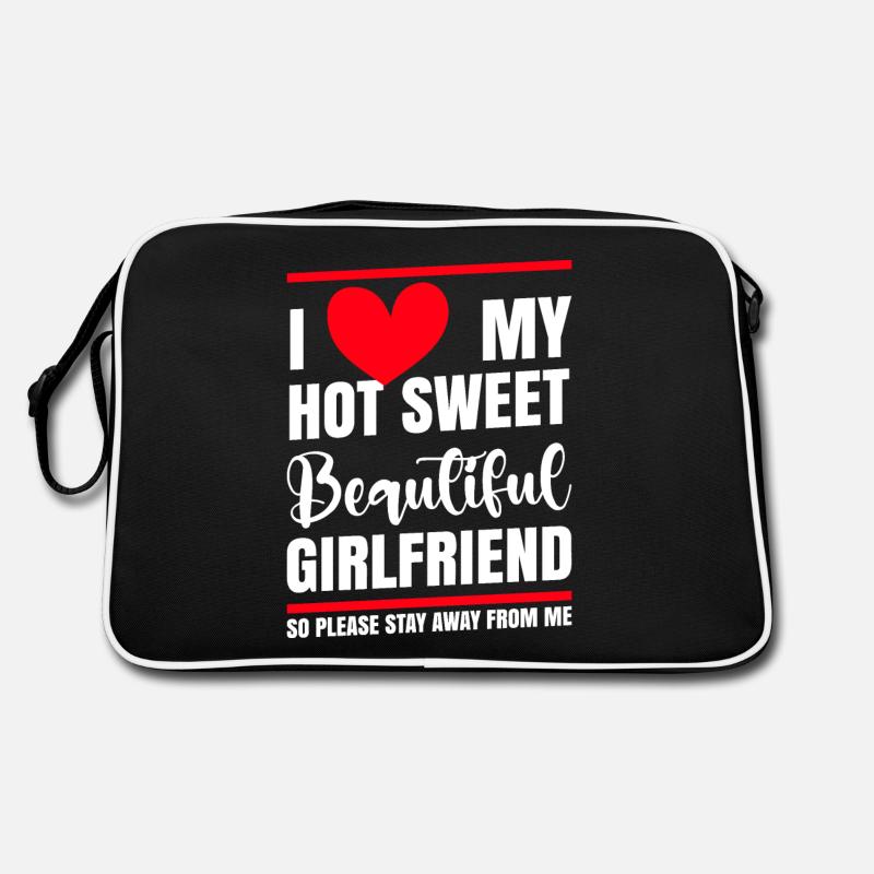 J’aime ma copine Couples Love idée cadeau Sac Retro