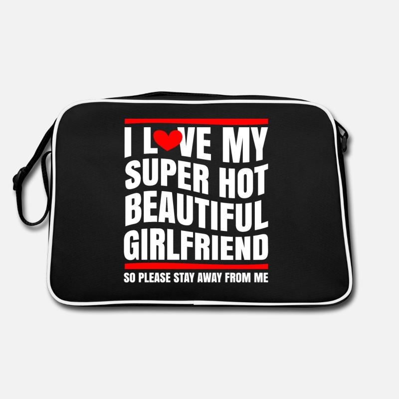 I Love My Girlfriend Couples Boyfriend Gift Idea Retro Bag