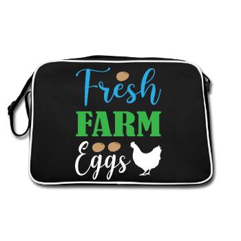 Fresh Farm Eggs - Retro Bag - black/white - Back