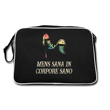 Mens Sana in Corpore Sano - Retro Bag - black/white - Back