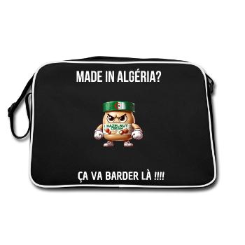 Made in algeria écriture blanche - Sac Retro - noir/blanc - Dos