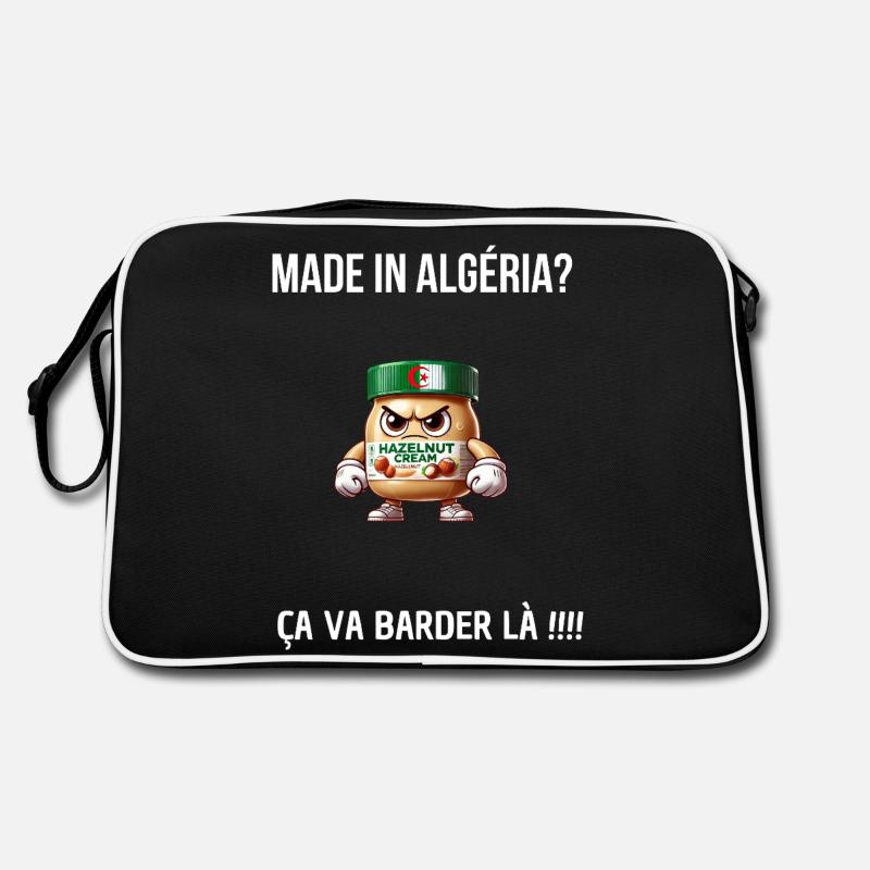 Made in algeria écriture blanche Sac Retro