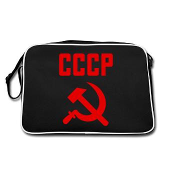 Soviet - Hammer and Sickle Soviet Union - Communist - Retro Bag - black/white - Back