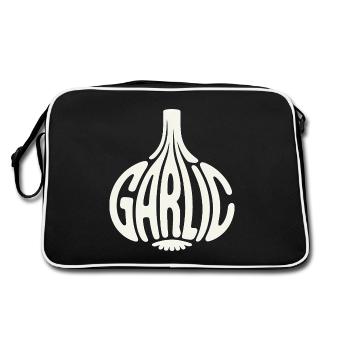 Ail - Logo de légume cool - Sac Retro - noir/blanc - Dos