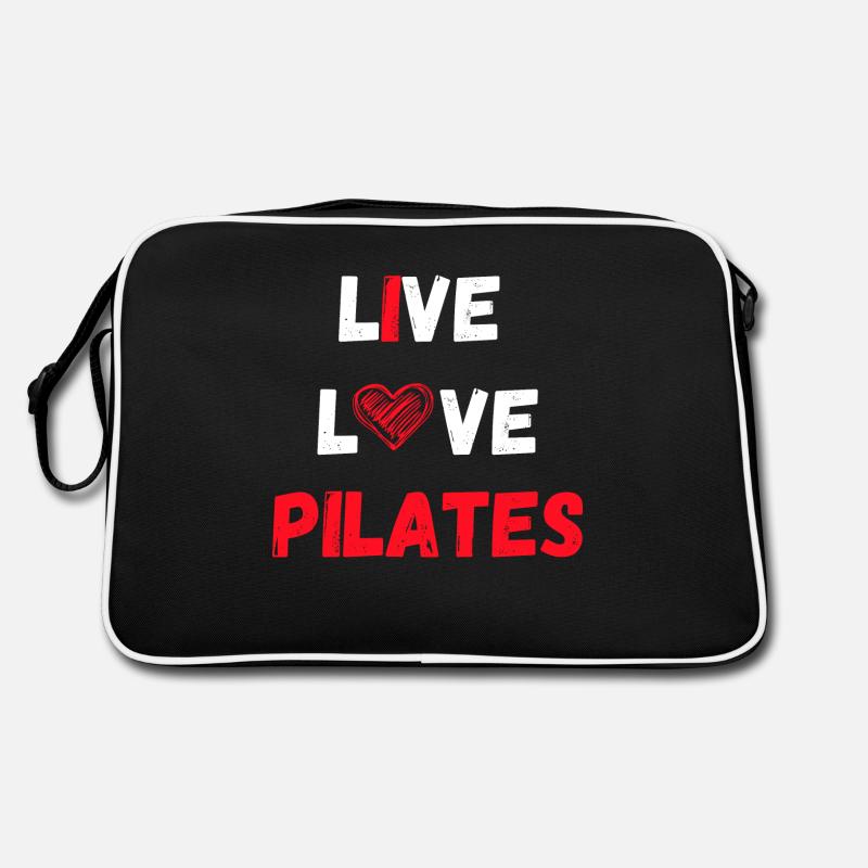 J’ADORE LE PILATES - Sac Retro - noir/blanc