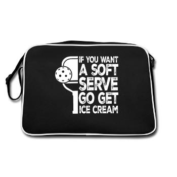 Wenn Sie einen Softdrink wollen, holen Sie sich Eis - Retro Tasche - Schwarz/Weiß - Hinten