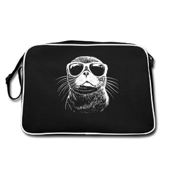 Cool Robbe Sunglasses Summer Beach - Retro Bag - black/white - Back