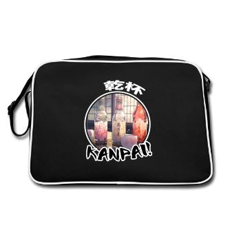 Saké japonais - Chemise Anime - Sac Retro - noir/blanc - Dos