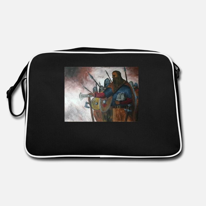Vikings - Retro Tasche - Schwarz/Weiß