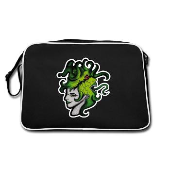 Voices in the head. Demons in the brain. - Retro Bag - black/white - Back