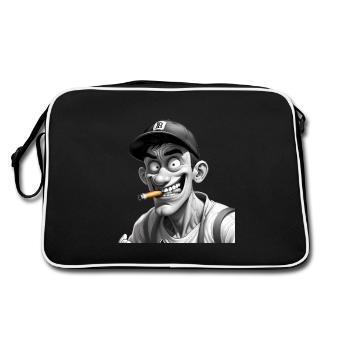 Freak - Retro Tasche - Schwarz/Weiß - Hinten