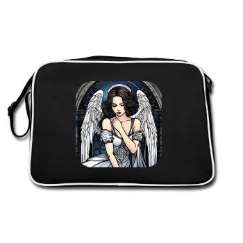 Cool Gothic Angel III - Retro Bag - black/white - Back