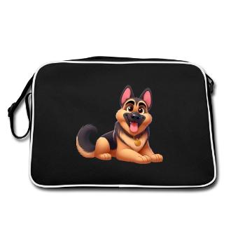 berger allemand 13 - Sac Retro - noir/blanc - Dos
