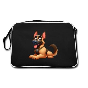 berger allemand 9 - Sac Retro - noir/blanc - Dos