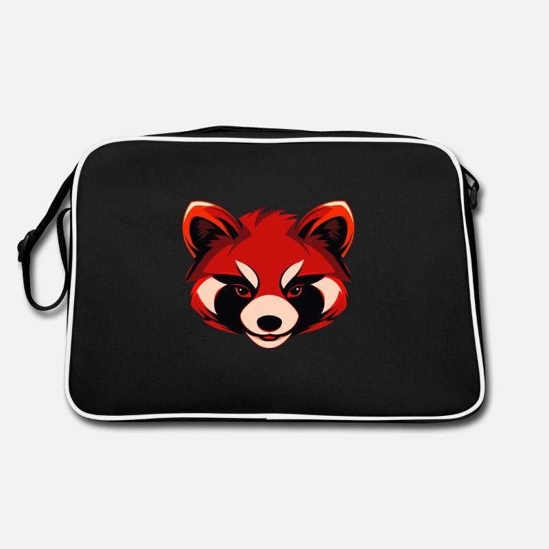 Red Panda Low Poly Art Design Sac Retro