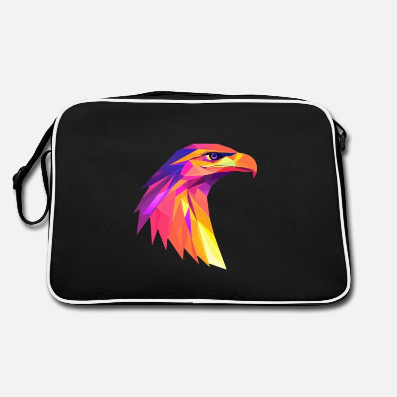 AdlerKopf Low Poly Logo Design Retro Tasche