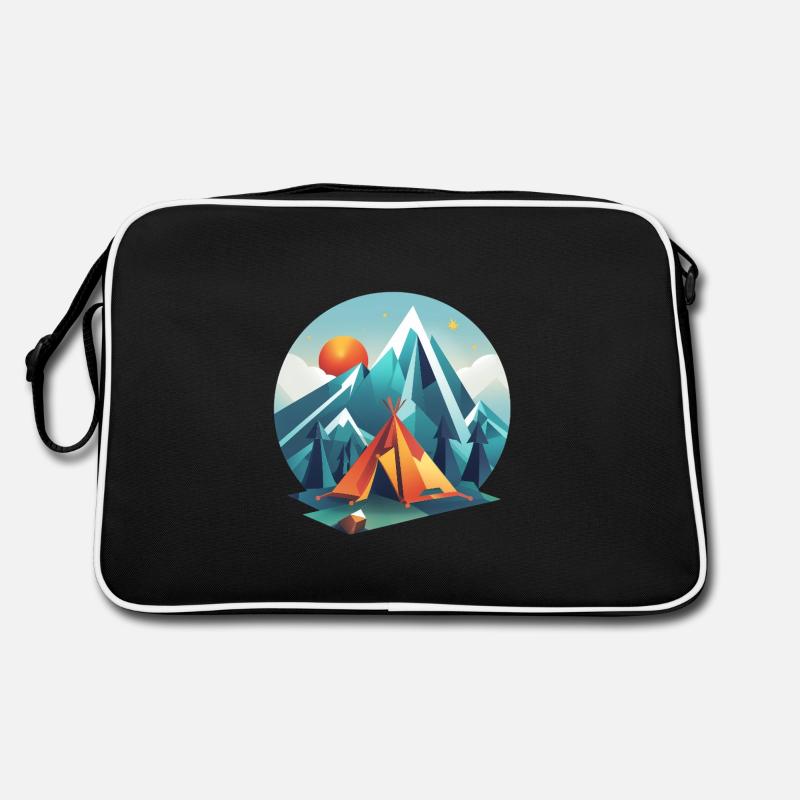 Low Poly Camping Adventure – Look rétro d’été Sac Retro