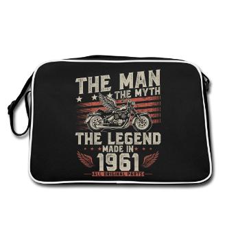 1961 Vintage homme mythe légende moto - Sac Retro - noir/blanc - Dos