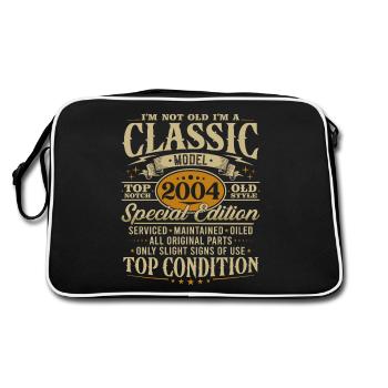 Vintage 2004 Vintage cadeau d’anniversaire - Sac Retro - noir/blanc - Dos