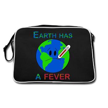 Earth Has A Fever - Retro Bag - black/white - Back