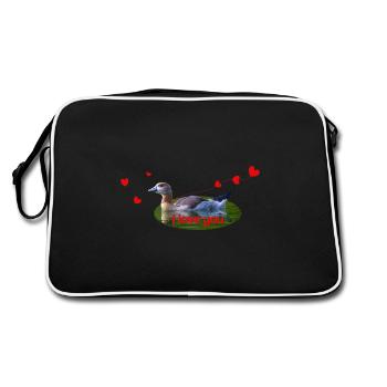Je t’aime - Sac Retro - noir/blanc - Dos