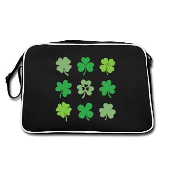 Shamrocks and Clovers - Retro Bag - black/white - Back