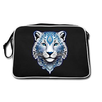 Motif mystique Mystérieux léopard des neiges - Sac Retro - noir/blanc - Dos