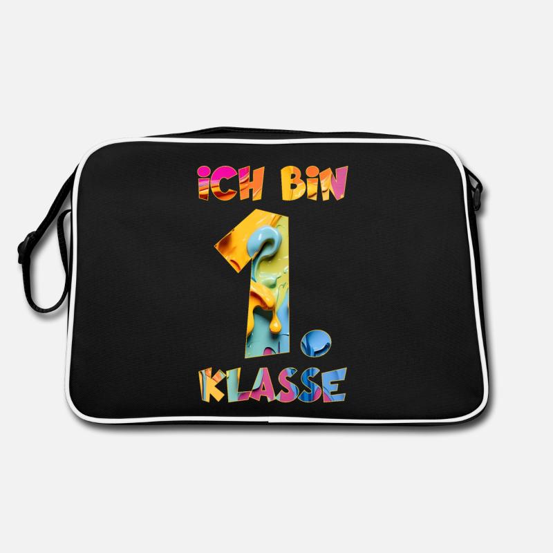 ICH BIN 1. KLASSE SCHULKIND Retro Tasche