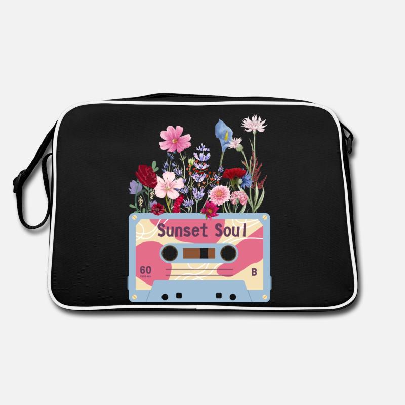 Floral Retro Video Cassette Retro Bag