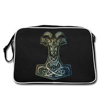Mjölnir - Retro Bag - black/white - Back