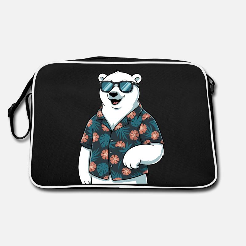 Funny Summer Polar Bear Retro Bag