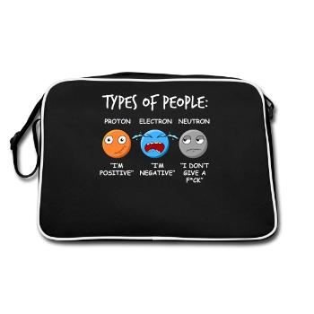 Proton électron neutron - physique - Sac Retro - noir/blanc - Dos