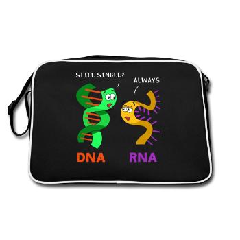 Rna strand and a dna strand - biology - Retro Bag - black/white - Back