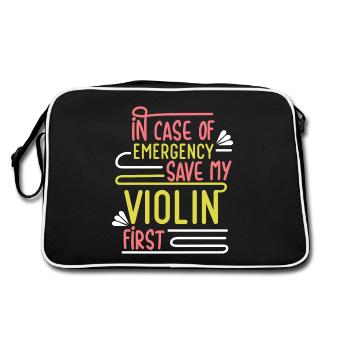 Save My Violin - violon - Sac Retro - noir/blanc - Dos